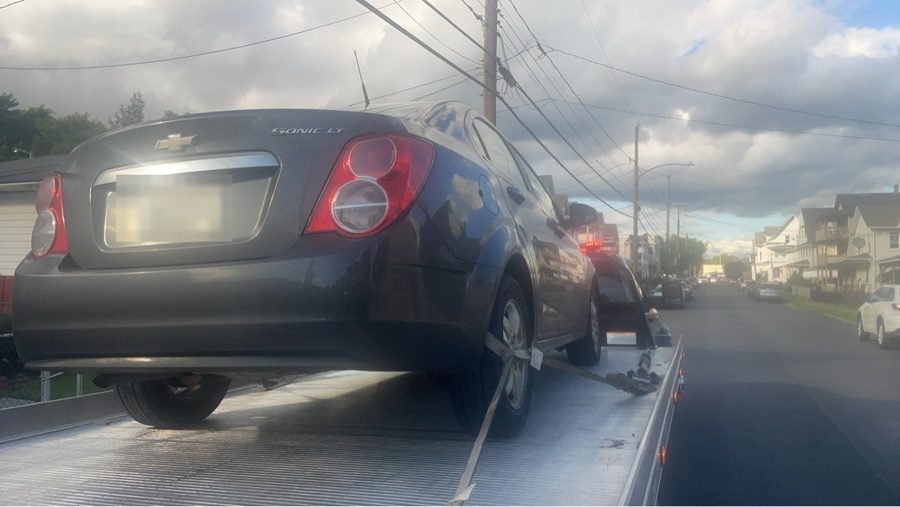 CSTLL Towing local tow loaded on the flatbed